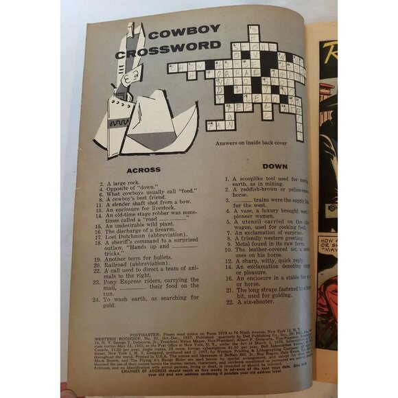 Vintage Western Roundup Comic Digest #20 Vintage Oct Dec 1957 Dell Giant Issue - Picture 6 of 13